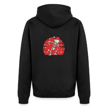 Dabbing Squelette Père Noël Noël - Veste à capuche bio Premium Unisexe - noir - Dos - Nico (187cm)
