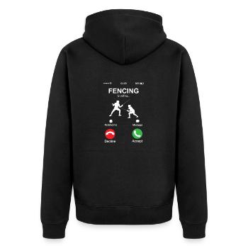 L’escrime appelle cool Phone Fencer Sports Epee - Veste à capuche bio Premium Unisexe - noir - Dos - Nico (187cm)