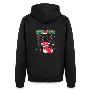 Drôle de Noël - Mignon Chien Presa Canario à Noël S - Veste à capuche bio Premium Unisexe - noir - Dos - Nico (187cm)
