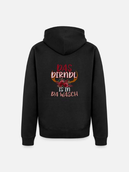 Mei Drindl - Unisex Premium Bio Zip Hoodie - Schwarz
