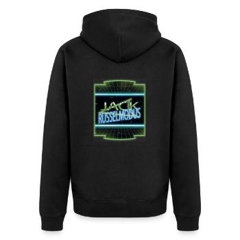 lustiger spruch boxer chihuahua bullterrier - Unisex Premium Bio Zip Hoodie - Schwarz - Hinten - Nico (187cm)