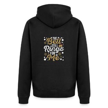 La cloche sonne toujours pour moi les PJ de Noël - Veste à capuche bio Premium Unisexe - noir - Dos - Nico (187cm)
