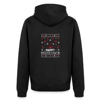 Drôle de joueur de hockey sur glace de Noël Fan Noël - Veste à capuche bio Premium Unisexe - noir - Dos - Nico (187cm)