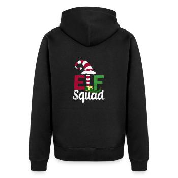 Funny Elves Family Christmas Matching Xmas - Unisex Premium Organic Zip Hoodie - black - Back - Nico (187cm)