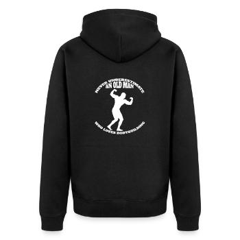 Culturiste Musculation Athlètes Fitness Muscle - Veste à capuche bio Premium Unisexe - noir - Dos - Nico (187cm)