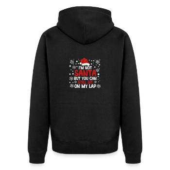 PJ de Noël Je ne suis pas le Père Noël - Veste à capuche bio Premium Unisexe - noir - Dos - Nico (187cm)