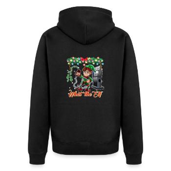 Drôle d’humour gaz cher Noël 2022 - Veste à capuche bio Premium Unisexe - noir - Dos - Nico (187cm)