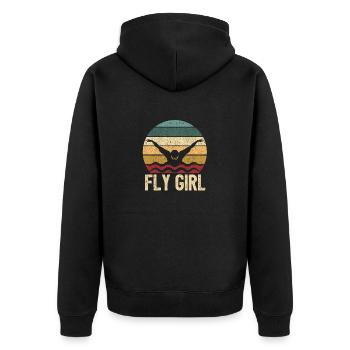 Flying Girls Butterfly Swimming Girls - Veste à capuche bio Premium Unisexe - noir - Dos - Nico (187cm)