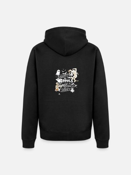 Ghosts Ghouls Goblins Spooks Halloween - Unisex Premium Organic Zip Hoodie - black