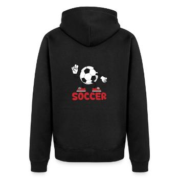 Coupe du monde des supporters de football - Veste à capuche bio Premium Unisexe - noir - Dos - Nico (187cm)
