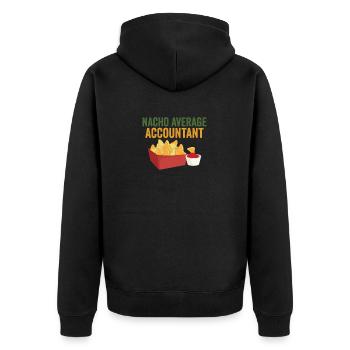 Buchhaltung Humor Lustig Lustiger Buchhalter CPA - Unisex Premium Bio Zip Hoodie - Schwarz - Hinten - Nico (187cm)