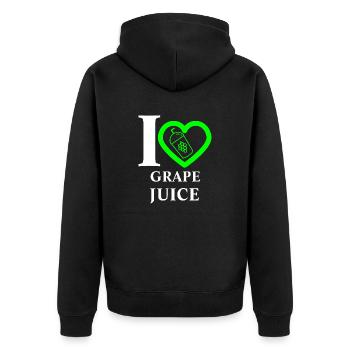 J’adore le jus de raisin - Veste à capuche bio Premium Unisexe - noir - Dos - Nico (187cm)