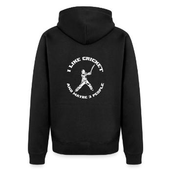 Cricket Slogan Équipe Cricket Cadeau Fan de cricket - Veste à capuche bio Premium Unisexe - noir - Dos - Nico (187cm)