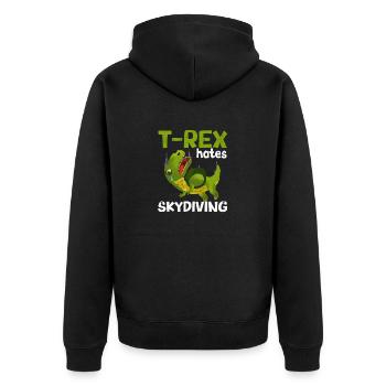 T-Rex déteste le parachutisme Drôle de parachute - Veste à capuche bio Premium Unisexe - noir - Dos - Nico (187cm)