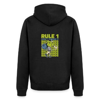 Bowling Kegel Bowler Bowling Gift Bowling Ball - Unisex Premium Organic Zip Hoodie - black - Back - Nico (187cm)