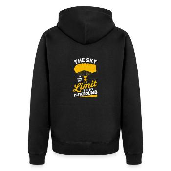 Parachutisme Le ciel n’est pas à moi - Veste à capuche bio Premium Unisexe - noir - Dos - Nico (187cm)