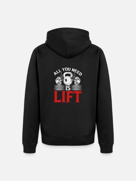 Training - Unisex Premium Bio Zip Hoodie - Schwarz