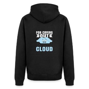 For Crying Out Cloud Meteorologist Storm - Unisex Premium Organic Zip Hoodie - black - Back - Nico (187cm)