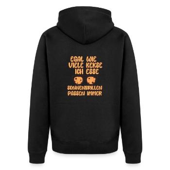 Chocolate Cookies Christmas - Unisex Premium Organic Zip Hoodie - black - Back - Nico (187cm)