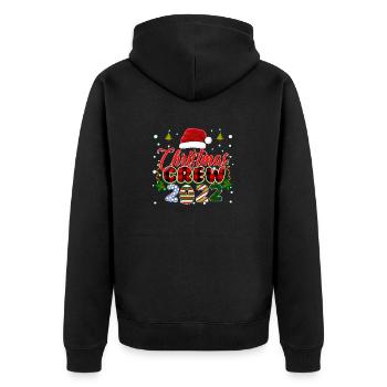 Christmas 2022 - Cute Funny Christmas Pajama Famil - Unisex Premium Organic Zip Hoodie - black - Back - Nico (187cm)