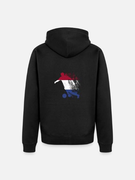 Équipe nationale des Pays-Bas - Veste à capuche bio Premium Unisexe - noir