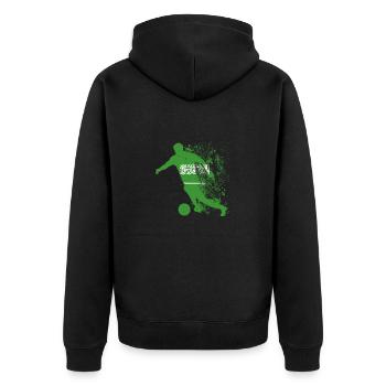 Équipe nationale Arabie saoudite Football Worldmost - Veste à capuche bio Premium Unisexe - noir - Dos - Nico (187cm)