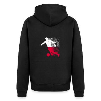 Coupe du monde de l’équipe nationale de Pologne - Veste à capuche bio Premium Unisexe - noir - Dos - Nico (187cm)