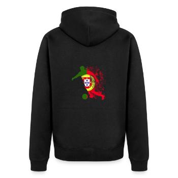 Equipe nationale Portugal Coupe du Monde - Veste à capuche bio Premium Unisexe - noir - Dos - Nico (187cm)