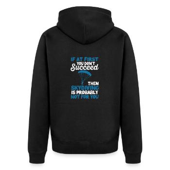 Si vous n’y arrivez pas au début Cas drôle - Veste à capuche bio Premium Unisexe - noir - Dos - Nico (187cm)
