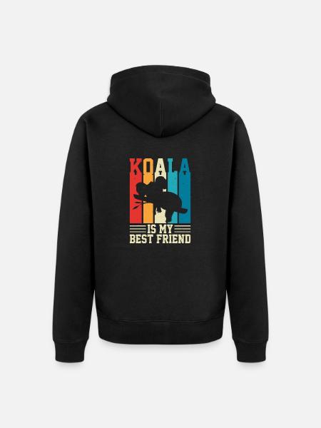 KOALAS BESTER FREUND - Unisex Premium Bio Zip Hoodie - Schwarz