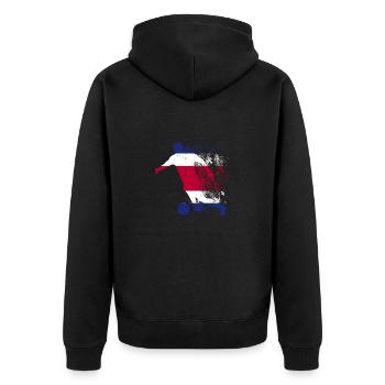 Équipe nationale du Costa Rica - Veste à capuche bio Premium Unisexe - noir - Dos - Nico (187cm)
