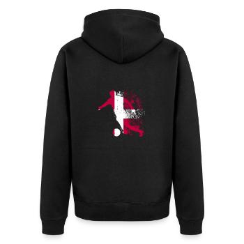 Équipe nationale du Danemark - Veste à capuche bio Premium Unisexe - noir - Dos - Nico (187cm)