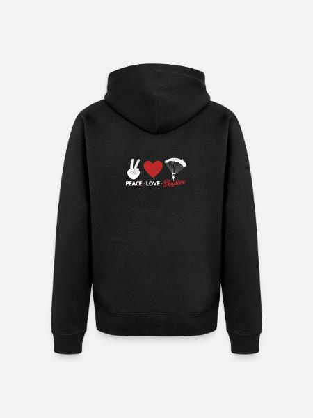 Funny Skydiving Lovers Skychute - Unisex Premium Organic Zip Hoodie - black