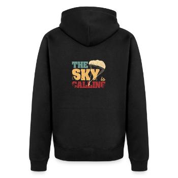 Skydiving Skydiving Adrenaline - Unisex Premium Organic Zip Hoodie - black - Back - Nico (187cm)