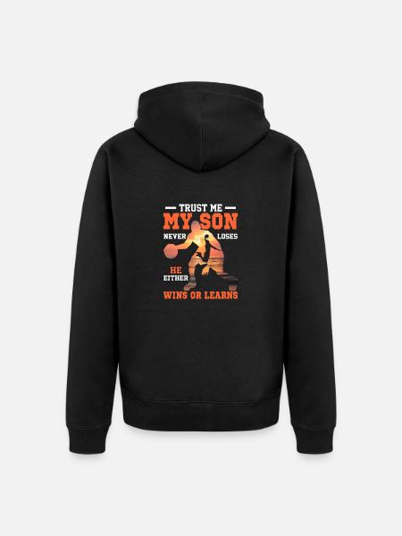 trust me my son - lovers basket - Veste à capuche bio Premium Unisexe - noir