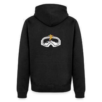 Ski Snowboard Lunettes Ski Neige Montagne Hiver - Veste à capuche bio Premium Unisexe - noir - Dos - Nico (187cm)