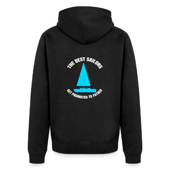 Voile Papa Papa Père Marin Bateau Bateau Papa Voile - Veste à capuche bio Premium Unisexe - noir - Dos - Nico (187cm)