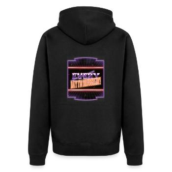 Sayings Geek Gift Jokes Cool Statement - Unisex Premium Organic Zip Hoodie - black - Back - Nico (187cm)
