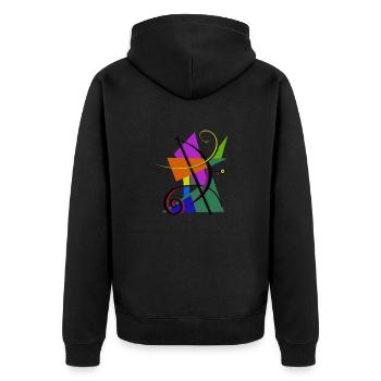 Art moderne - Veste à capuche bio Premium Unisexe - noir - Dos - Nico (187cm)