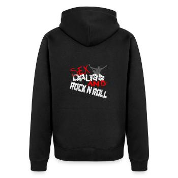 Grunge Sex Drugs And Rock And Roll - Veste à capuche bio Premium Unisexe - noir - Dos - Nico (187cm)