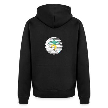 Snowboarding Outdoor Activity Snowboarder Winter - Unisex Premium Organic Zip Hoodie - black - Back - Nico (187cm)