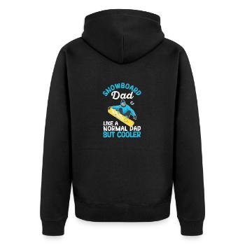 Lustige Snowboarding Daddy Snowboarder Väter Snow - Unisex Premium Bio Zip Hoodie - Schwarz - Hinten - Nico (187cm)