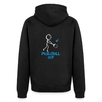 Funny Pickleball Design Men Boys Guy Pickleball Pl - Unisex Premium Bio Zip Hoodie - Schwarz - Hinten - Nico (187cm)