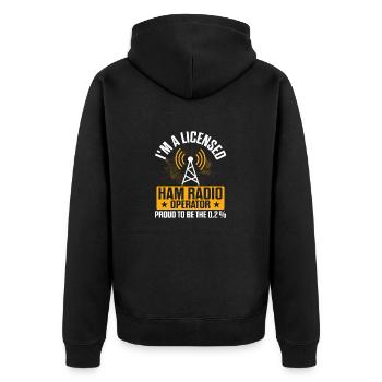 Je suis un opérateur de radio amateur agréé Amateur Enthusi - Veste à capuche bio Premium Unisexe - noir - Dos - Nico (187cm)