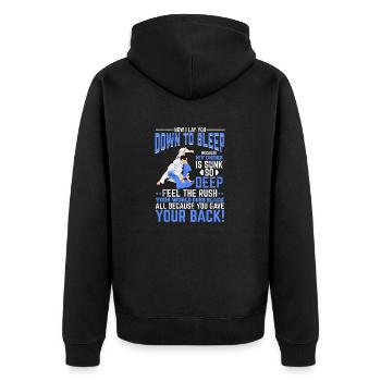 Funny Jiu-Jitsu BJJ Jiu Jitsu Practitioners Grappl - Unisex Premium Organic Zip Hoodie - black - Back - Nico (187cm)
