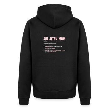 Jiu-Jitsu Maman Drôle de Mère Jiu Jitsu Brésilien BJJ - Veste à capuche bio Premium Unisexe - noir - Dos - Nico (187cm)