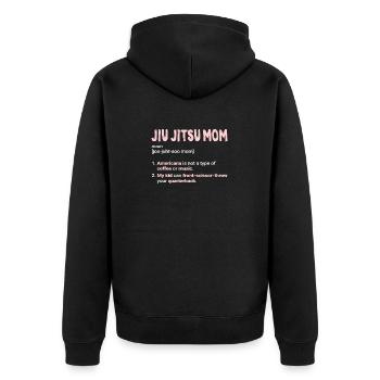 Jiu-Jitsu Maman Drôle de Mère Jiu Jitsu Brésilien BJJ - Veste à capuche bio Premium Unisexe - noir - Dos - Nico (187cm)