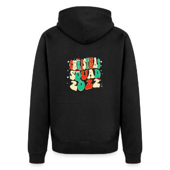 Équipe de Noël 2022, Noël vintage classique - Veste à capuche bio Premium Unisexe - noir - Dos - Nico (187cm)