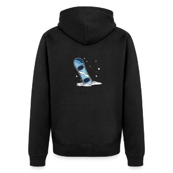 Snowboard In Snowboarder Snowboarder Winter Sports - Unisex Premium Organic Zip Hoodie - black - Back - Nico (187cm)
