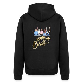 Bride bride wedding stag party bridesmaid party stag party - Unisex Premium Organic Zip Hoodie - black - Back - Nico (187cm)